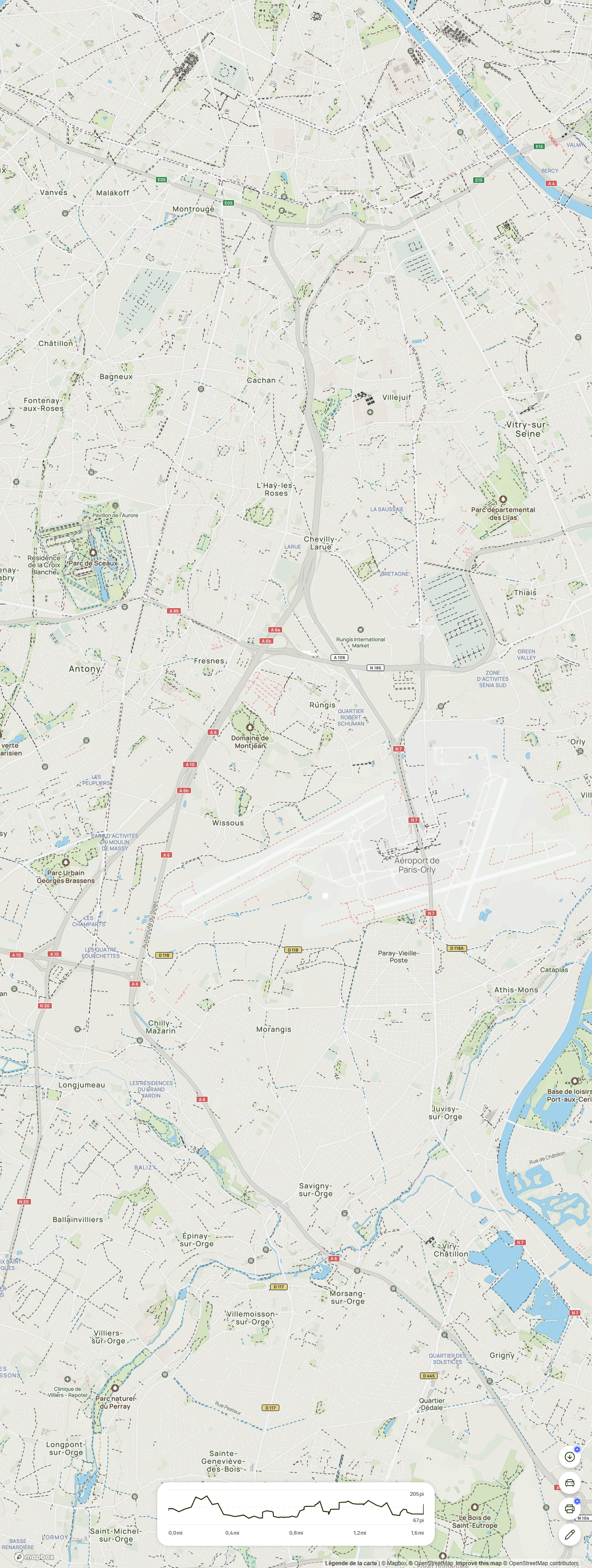 une carte de randonnée