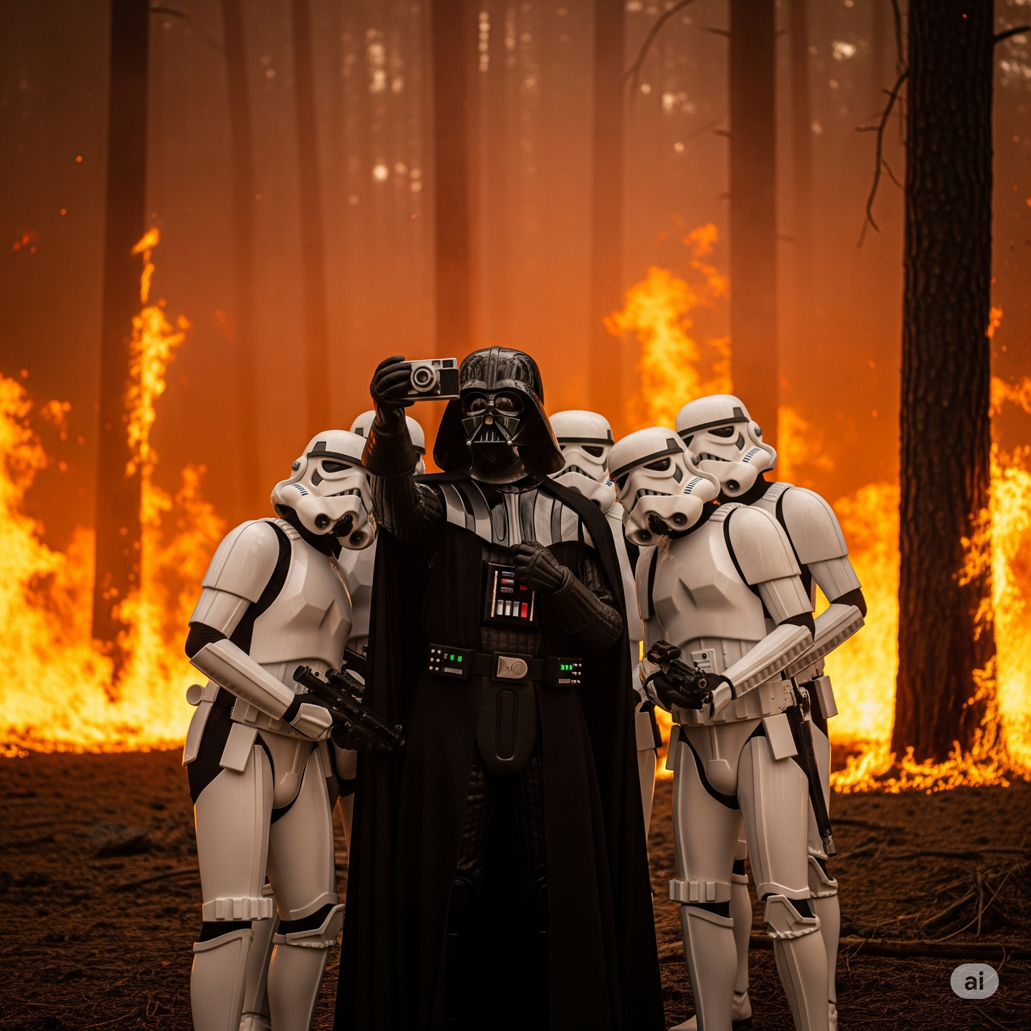 Image de Dark Vador faisant un selfy